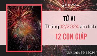 Tử vi tháng 12/2024 của 12 con giáp âm lịch: Tháng Chạp ai hên - ai xui?