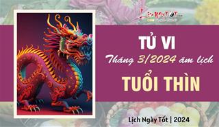 Tử vi tháng 3/2024 tuổi Thìn âm lịch: Nghĩ nhiều khiến bản thân hay bất an, mệt mỏi