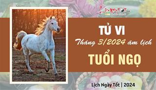 Tử vi tháng 3/2024 tuổi Ngọ âm lịch: Phúc lộc đầy nhà tha hồ hưởng