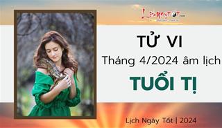 Tử vi tháng 4/2024 tuổi Tị âm lịch: Sự nghiệp huy hoàng, tình duyên hờ hững