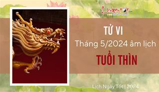 Tử vi tháng 5/2024 tuổi Thìn âm lịch: Xuôi chèo mát mái, trăm sự như ý