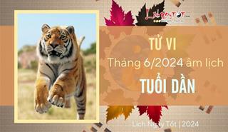 Tử vi tháng 6/2024 tuổi Dần âm lịch: Hung cát tương tề, tập trung hoàn thiện bản thân