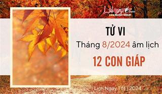 Tử vi tháng 8/2024 của 12 con giáp âm lịch: Cơ hội nào chờ đón bạn?