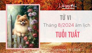 Tử vi tháng 8/2024 tuổi Tuất âm lịch: Kẻ xấu rình rập, cẩn thận mọi bề