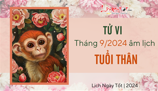 Tử vi tháng 9/2024 tuổi Thân âm lịch: Nhiều cơ hội mới nhưng chưa được chủ quan