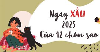 Lịch ngày XẤU năm 2025 của 12 cung hoàng đạo cần tránh