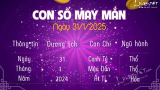 Con số may mắn hôm nay 31/1/2025 theo tuổi: Mồng 3 Tết chọn số CÁT tha hồ LỘC PHÁT