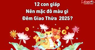 12 con giáp nên mặc đồ MÀU gì đêm Giao Thừa 2025 để đổi vận, đón lộc xuân?