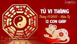 Tử vi tháng 11/2025 của 12 con giáp âm lịch: Sửu có tin vui, Dậu gặp biến động