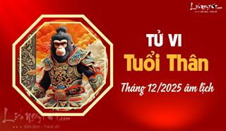 Tử vi tháng 12/2025 tuổi Thân âm lịch: Làm ăn tốt nhưng hay ốm đau
