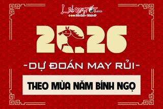 Dự đoán may rủi theo MÙA năm 2026 cho 12 con giáp: Chìa khóa để 4 mùa đều VƯỢNG KHÍ