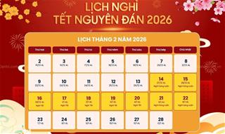 Chính thức: Lịch nghỉ Tết Nguyên Đán Bính Ngọ và Tết Dương lịch 2026