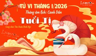 Tử vi tháng 1/2026 tuổi Tị âm lịch: Khởi đầu không mấy bằng phẳng
