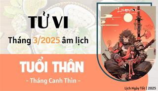 Tử vi tháng 3/2025 tuổi Thân âm lịch: Chuẩn bị đón tin vui về cả DANH và LỢI
