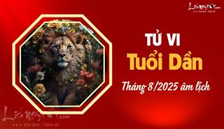 Tử vi tháng 8/2025 tuổi Dần âm lịch: Thoát tai ương nhờ mạng lớn phước lớn