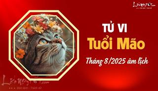Tử vi tháng 8/2025 tuổi Mão âm lịch: Lên bờ xuống ruộng, số bấp bênh