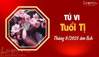Tử vi tháng 8/2025 tuổi Tị âm lịch: Sức khỏe tụt dốc nghiêm trọng