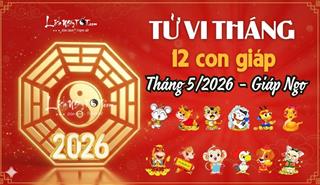 Tử vi tháng 5/2026 của 12 con giáp: Cuộc sống ai lên hương, ai nên thận trọng