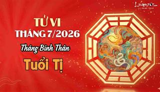 Tử vi tháng 7/2026 tuổi Tị âm lịch: Cuộc sống ngọt ngào, viên mãn bất ngờ