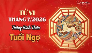 Tử vi tháng 7/2026 tuổi Ngọ âm lịch: May mắn số 1, tài lộc dồi dào