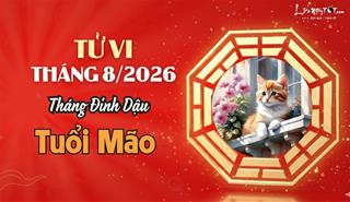 Tử vi tháng 8/2026 tuổi Mão âm lịch: Chi nhiều hơn thu, tránh bốc đồng cảm xúc khi mua sắm