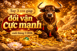 Tín hiệu ĐỔI VẬN mạnh cuối tháng 7 dương! 3 con giáp khổ tận cam lai: Nợ cũ trả hết, tích sản lâu bền, hôn nhân viên mãn!