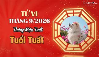 Tử vi tháng 9/2026 tuổi Tuất âm lịch: Cẩn trọng lời nói, chớ nên quá cứng nhắc