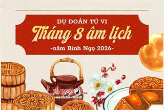 Dự đoán tháng 8 âm lịch năm Bính Ngọ 2026: Cửa QUAN LỚN rộng mở cho 3 tuổi viên mãn đủ đường, 2 tuổi vẫn gánh NỢ