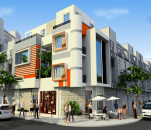 Mặt tiền hài hòa âm dương, ngoại cảnh