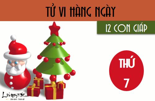 Tử vi thứ 7 ngày 24/12/2016 của 12 con giáp