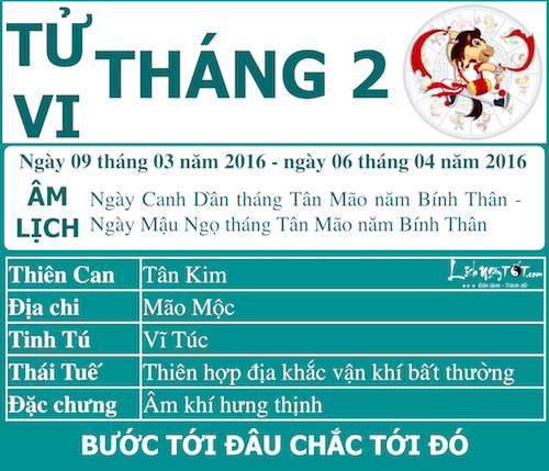 Xem tử vi tháng Hai âm lịch năm Bính Thân của người tuổi Ngọ