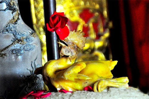 90% bạn không biết gà cúng đêm Giao thừa và cúng gia tiên nên quay đầu gà vào trong hay ra ngoài