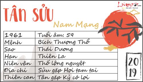 Tử vi 2019 tuổi Tân Sửu nam mạng: Vận khí hanh thông, làm gì cũng thuận