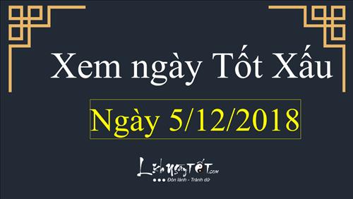 Xem ngày tốt xấu hôm nay Thứ 4 ngày 5/12/2018 - Lịch âm 29/10/2018