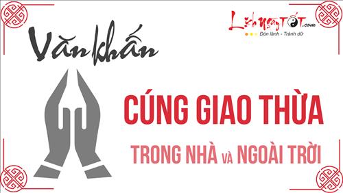 Văn khấn giao thừa ngoài trời và Giao thừa trong nhà 2026 chuẩn nhất