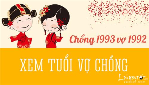 Xem hợp tuổi chồng QUÝ DẬU 1993 vợ NHÂM THÂN 1992