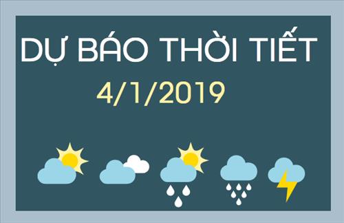 Dự báo thời tiết hôm nay 4/1: Miền Trung và miền Nam tiếp tục mưa dông trên diện rộng, miền Bắc chỉ còn rét đậm ở vùng núi cao