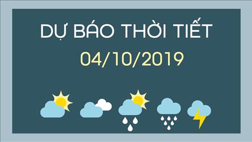 Dự báo thời tiết 4/10: Rãnh áp thấp gây mưa diện rộng tại Bắc Bộ
