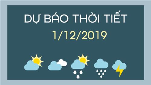 Dự báo thời tiết 1/12: Miền Trung có mưa, có nơi mưa vừa, mưa to