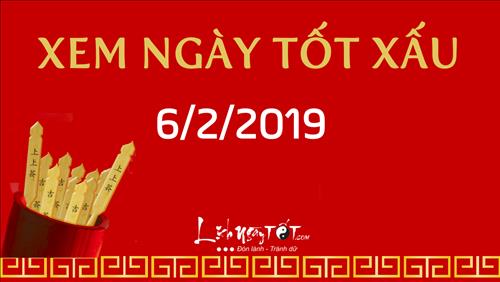 Xem ngày tốt xấu hôm nay Thứ 4 ngày 6/2/2019 - Lịch âm 2/1/2019