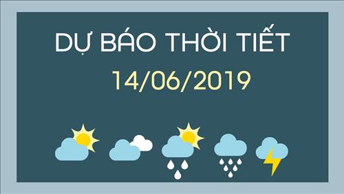 Dự báo thời tiết 14/6: Mưa dông nhiều nơi, mức nhiệt giảm đáng kể