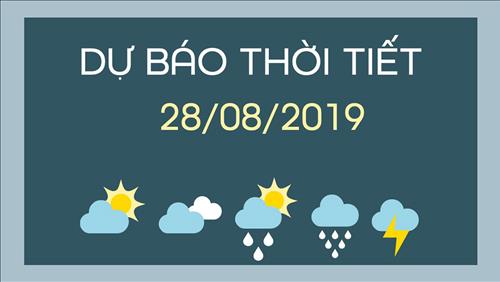 Dự báo thời tiết 28/8: Mưa dông diện rộng ở cả ba miền
