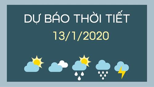 Dự báo thời tiết 13/1: Không khí lạnh gây mưa dông nhiều nơi