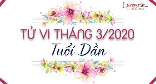 Tử vi tháng 3/2020 tuổi Dần âm lịch: Thành tựu đạt được sẽ không phụ sự cố gắng