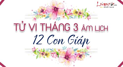 Tử vi tháng 3/2020 của 12 con giáp (Âm lịch): Ai có cơ hội bứt phá, vươn tới thành công?