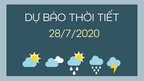 Dự báo thời tiết 28/7/2020: Bắc Bộ có mưa dông, Trung Trung Bộ tiếp tục nắng nóng