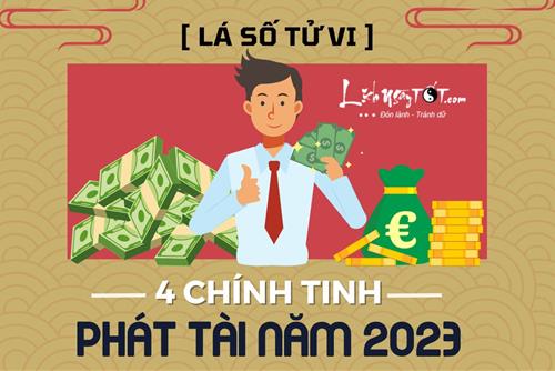 Top 4 chính tinh có nguồn tài lộc bội thu năm 2023, chăm chỉ làm ăn ắt được trời thương