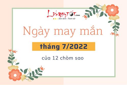 Ngày may mắn tháng 7/2022 của 12 chòm sao: Tháng mới đón vận may mới vào ngày nào?