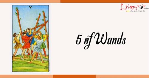 Lá bài 5 of Wands là gì? Lá bài của sự xung đột và cạnh tranh