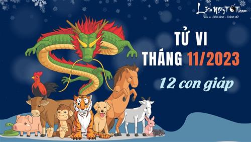 Tử vi tháng 11/2023 của 12 con giáp âm lịch: Ai nên chớp cơ hội gặt hái tiền bạc, ai ngồi im chờ thời?